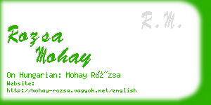 rozsa mohay business card